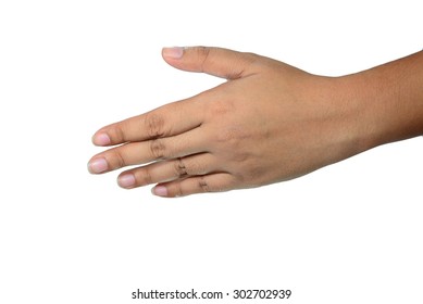 Female hand isolated on a white background - Shutterstock ID 302702939