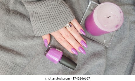 manicure and purple 