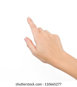 female hand on the isolated background - Shutterstock ID 110665277