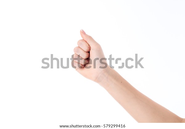 Female Hand Outstretched Forward Bent Fingers Stock Photo Edit Now