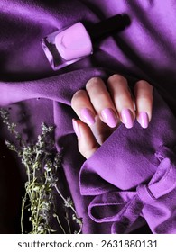 Female With Nails Violet