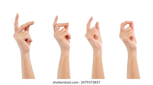 Female hand showing snapping his fingers against isolated on white background, clipping path. - Powered by Shutterstock