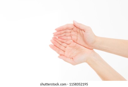 cupped hands front