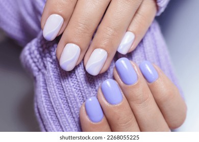 purple manicure design 