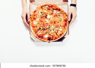 Download Pizza Box In Top View Images Stock Photos Vectors Shutterstock Yellowimages Mockups