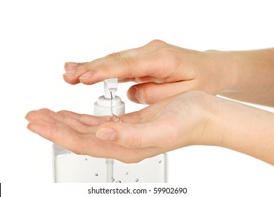 Female Hands Using Hand Sanitizer Gel Stock Photo (Edit Now) 60421537