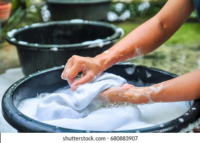 hand wash clothes in washer
