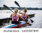 female kayak athletes in the competition.