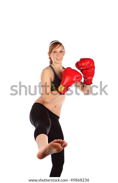 Stockfoto 49868236 Med Female Kick Boxer Redigera Nu