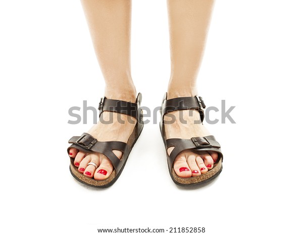 white people sandals