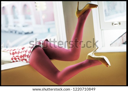 Female Legs in strange positions and places.
