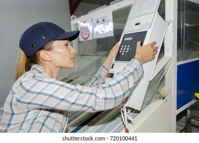 female machine operator