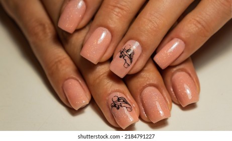 Female Manicure Flesh Flower, Beautiful Female Hands