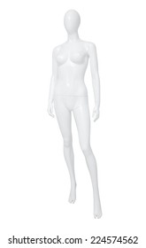 Female Mannequin Isolated On White Background