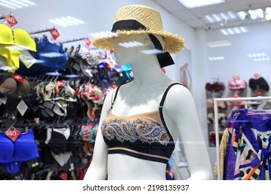 Female Mannequin Swimsuit Sun Hat Lingerie Stock Photo 2198135937