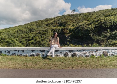 A Female At The Monte Brasil, Terceira Island, Azores, Portugal