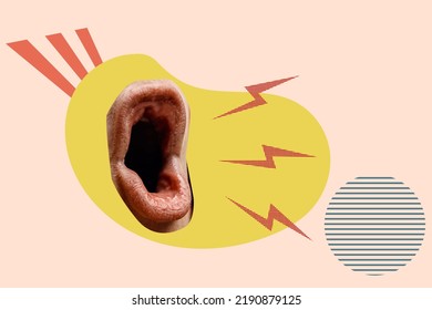 female mouths shouting. symbolizing communication and quotation. Negotiations. Giving information. Concept of business, ideas, creativity - Shutterstock ID 2190879125