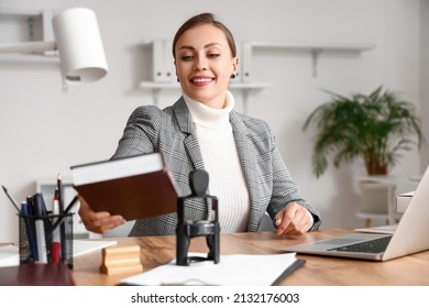 Female Notary Public Working In Office