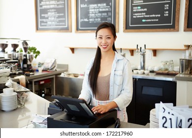 Female Owner Of Coffee Shop