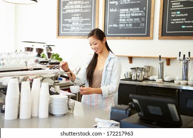 Female Owner Of Coffee Shop