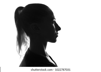 Female Person Silhouette,back Lit Light