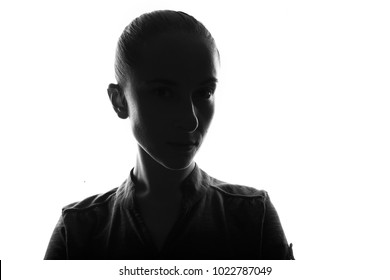 Female Person Silhouette,back Lit Light