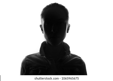 Female Person Silhouette,back Lit Light