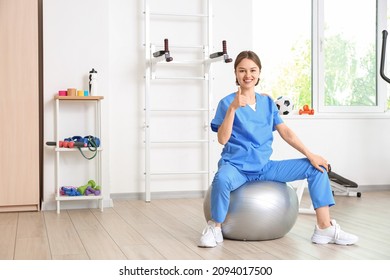 Female physiotherapist in rehabilitation center - Powered by Shutterstock