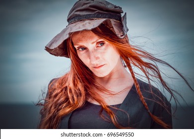 Female portrait pirate.
Portrait of a Pirate - Woman, Female