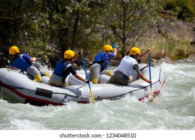 
Female Rafting Team On Race