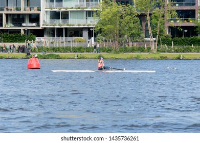 Female Rower At Amsterdam The Netherlands 2019