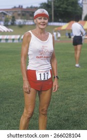 A Female Runner At The Senior Olympics, St. Louis, MO