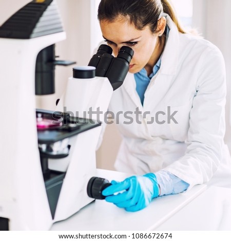 Female scientist, woman in the lab