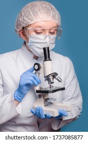 Female Scientist Working In The CDC Laboratory.