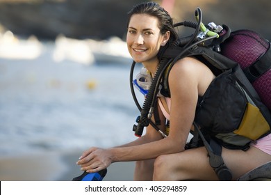 A Female Scuba Diver