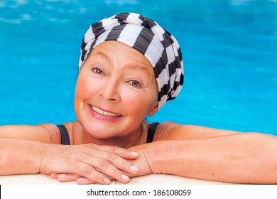 Female Senior Workout Smiling Camera