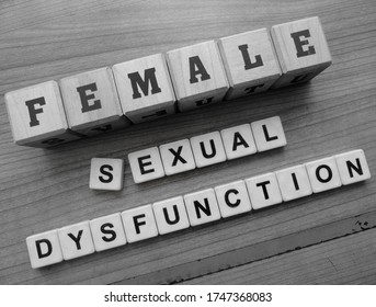 Female Sexual Dysfunction, Word Cube With Background.