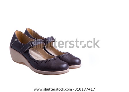 female shoes isolated on white background
