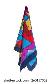 Female Silk Scarf On A White Background