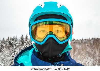 Female Ski Mask Blue Eyes Snowboarder Stock Photo 1936935139 | Shutterstock