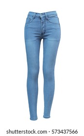 Female Skinny Jeans Isolated     