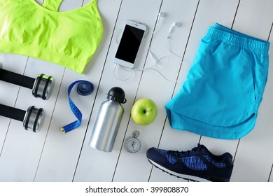 fitness accessoires images, stock photos \u0026 vectors shutterstockfemale sport equipment on a white background