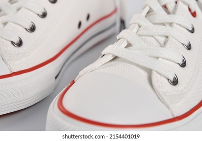 Female Sport Sneakers Against White Background Stock Photo 2154401019 ...
