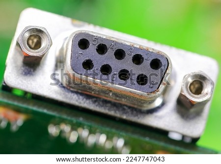 Female Standard Serial Port called RS232 9 pin