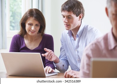 Female Student In Adult Education Computer Class