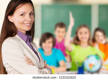 Female Teacher Children Class Stock Photo (Edit Now) 1131322625