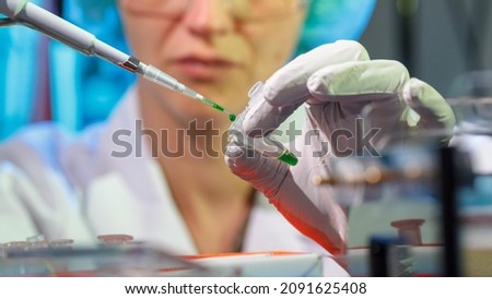 female technician in laboratory of genetics - reprogenetics 