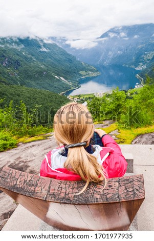 Similar – Foto Bild Panorama Norwegen