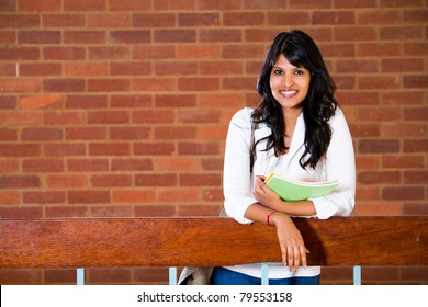 female university student inside campus building