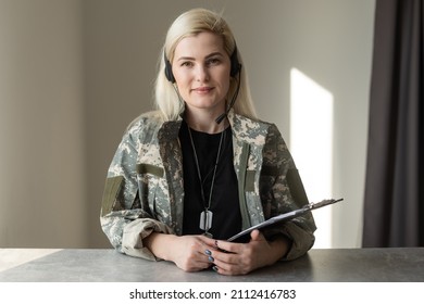 Female US Army Soldier Wearing Uniform